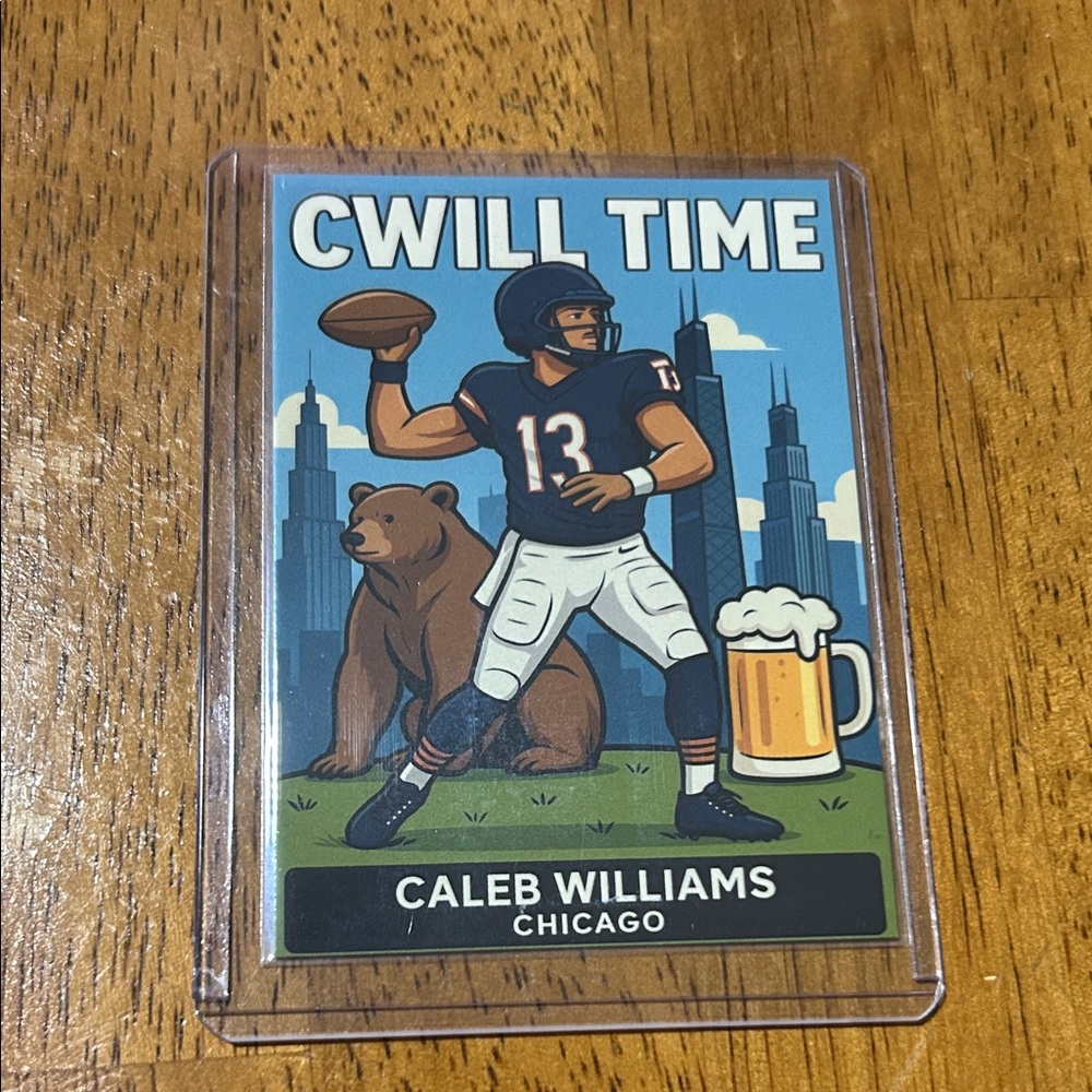 CWill Time Caleb Williams Chicago Football Card - Custom